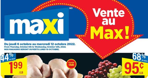 Circulaire Maxi du 6 octobre au 12 octobre 2022