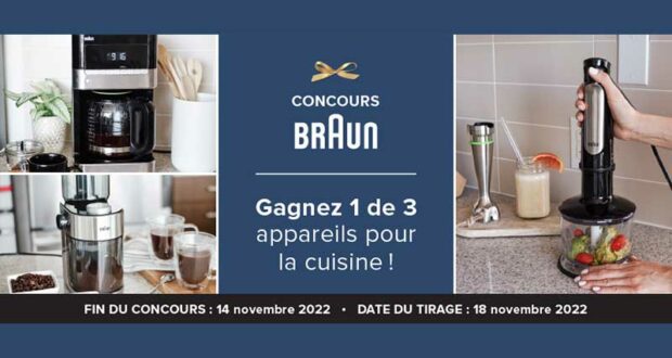 Gagnez 3 Appareils pour la cuisine