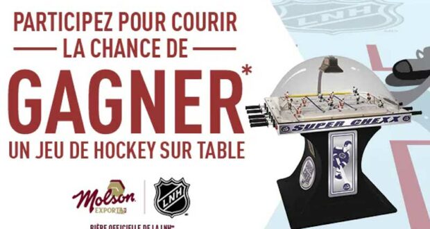 Gagnez 3 jeux de hockey sur table (Valeur totale de 6200 $)