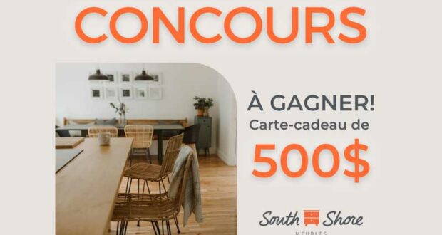 Gagnez Une carte-cadeau Meubles South Shore de 500 $