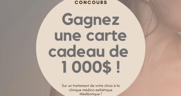 Gagnez une carte-cadeau Médibotique de 1000 $