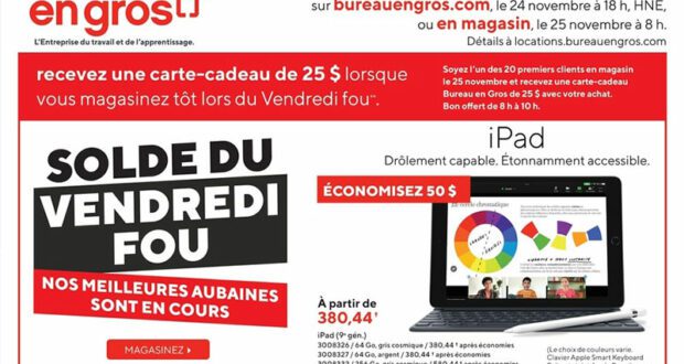 Bureau en Gros Circulaire du 25 novembre au 29 novembre 2022