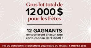 Gagnez 12 cartes-cadeaux Linen Chest de 1 000 $ chacune