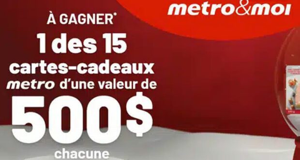 Gagnez 15 cartes cadeaux épicerie de 500 $