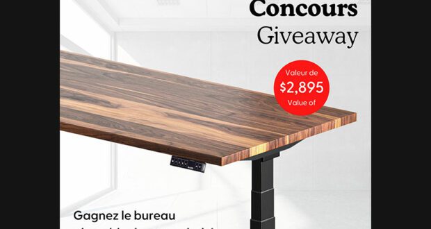 Gagnez Un bureau ajustable de votre choix de 2895 $