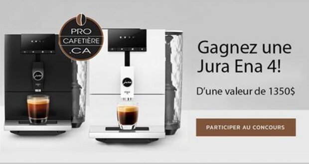 Gagnez une cafetière automatique Jura Ena 4 de 1350 $