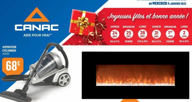 Circulaire Canac du 22 décembre au 4 janvier 2023