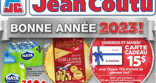 Circulaire Jean Coutu Du 29 décembre au 4 janvier 2023