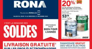 Circulaire Rona du 15 décembre au 21 décembre 2022