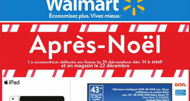 Circulaire Walmart du 21 décembre au 28 décembre 2022