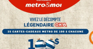 Gagnez 25 cartes cadeaux épicerie Metro de 100 $