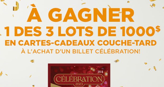 Gagnez 3 cartes-cadeaux Couche-Tard de 1000 $