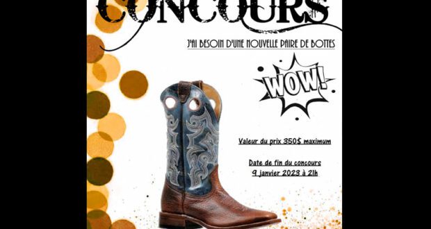 Gagnez Une paire de bottes de cowboy de ton choix de 350 $