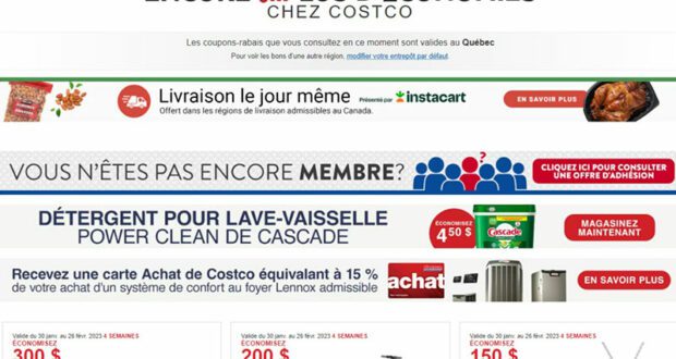 Circulaire Costco du 30 janvier au 26 février 2023