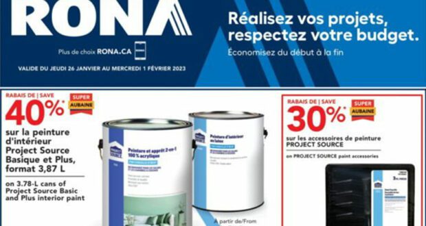 Circulaire Rona du 26 janvier au 1 février 2023