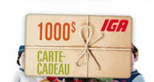 Gagnez 10 cartes cadeaux IGA de 1000 $ chacune
