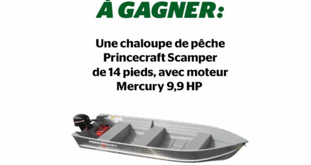 Gagnez Une chaloupe de pêche de 9200 $