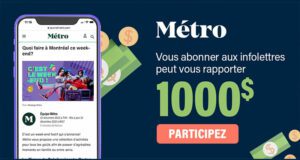 Gagnez un montant de 1000 $ en argent