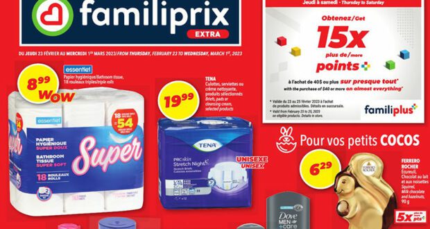 Familiprix Circulaire du 23 février au 1 mars 2023