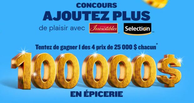 Gagnez 100 000 $ en épicerie gratuite