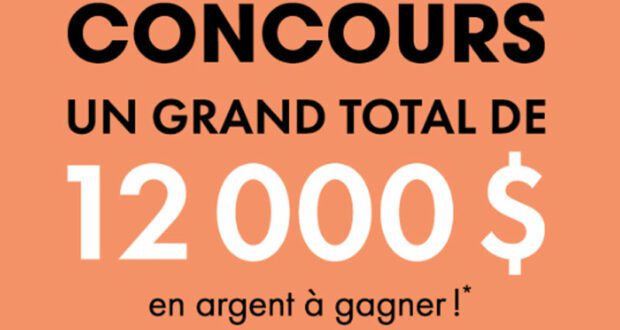 Gagnez 4 sommes en argent de 3000 $ chacune