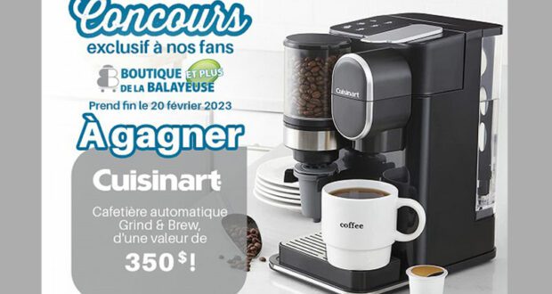 Gagnez Une cafetière automatique Grind & Brew Cuisinart