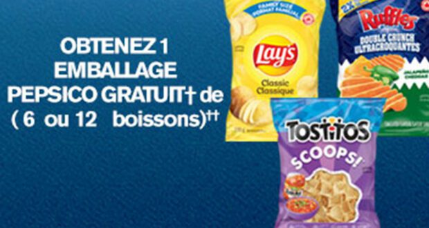 Obtenez 1 emballage Pepsico GRATUIT