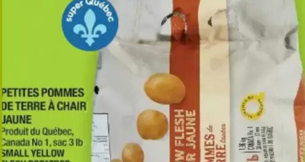 Sac de petites pommes de terre à chair jaune 3 lb à 95¢