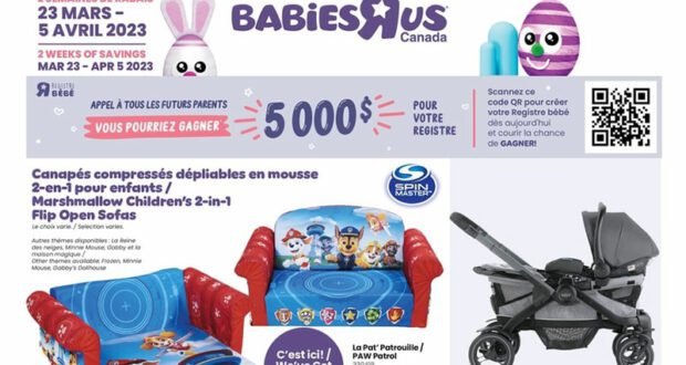 Circulaire Babies R Us du 23 mars au 5 avril 2023