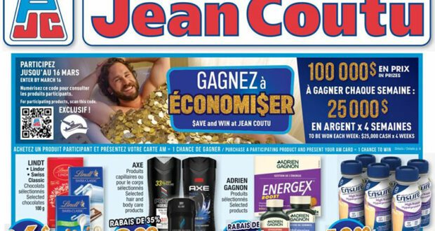 Circulaire Jean Coutu du 2 mars au 8 mars 2023