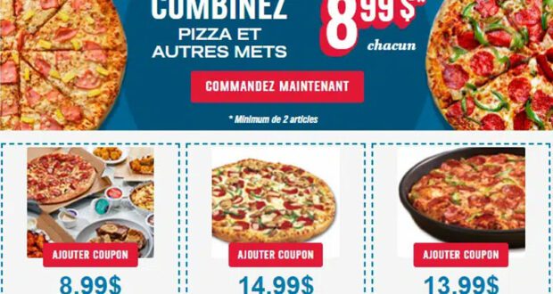 Coupons Rabais Domino’s Pizza