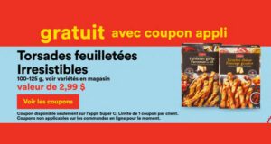 GRATUITE Une boîte de Torsades feuilletées Irresistibles