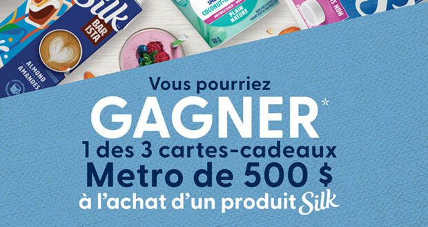 Gagnez 3 cartes cadeaux épicerie Metro de 500 $