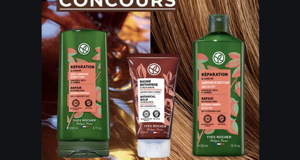 Gagnez un lot de 6 soins capillaires Réparation Yves Rocher