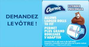 Obtenez gratuitement un extenseur pour rouleaux Charmin