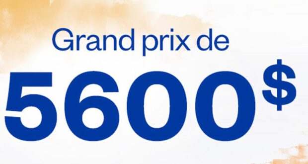 Remportez Un prix de 5600 $