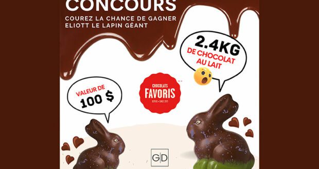 Un gros lapin de Pâques de 2.4kg à gagner