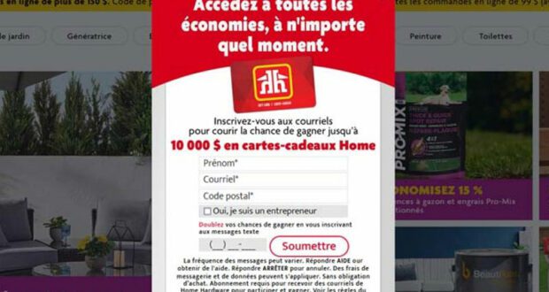 Gagnez 2 cartes-cadeaux Home Hardware de 10 000 $ chacune