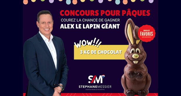 Gagnez Un lapin de Pâques en chocolat géant de 3kg