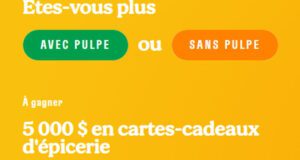 Gagnez Une carte cadeau d'épicerie de 5000 $