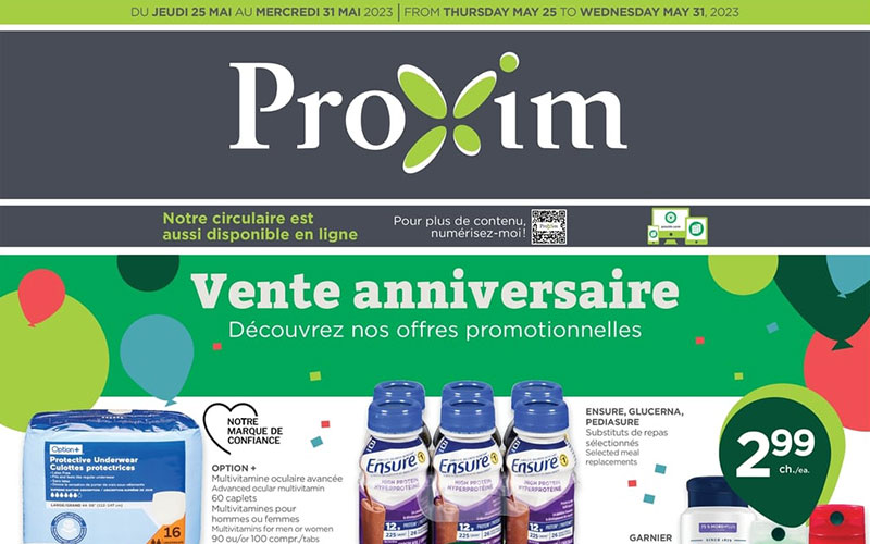 Circulaire Proxim du 25 mai au 31 mai 2023