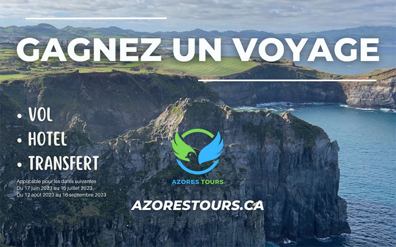 Gagnez Un voyage pour deux personnes à Terceira de 3000 $