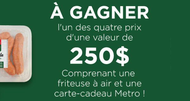 4 prix de 250 $ chacun à gagner