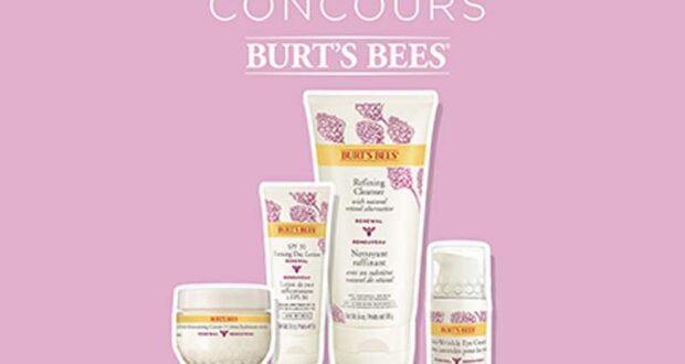 5 ensembles de 4 produits Renouveau de Burt’s Bees à remporter