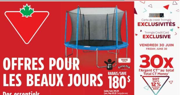 Circulaire Canadian Tire du 29 juin au 5 juillet 2023