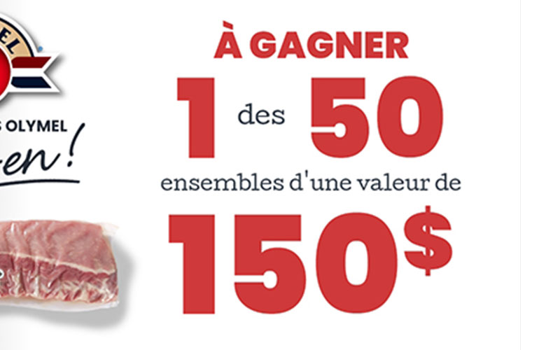 Gagnez 150 ensembles cadeaux Olymel de 150 $