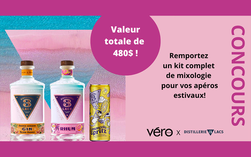 Gagnez Un kit complet de mixologie Distillerie 3 Lacs de 480 $