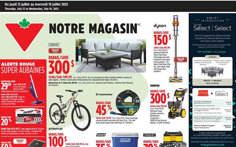 Circulaire Canadian Tire du 13 juillet au 19 juillet 2023