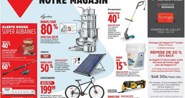 Circulaire Canadian Tire du 27 juillet au 2 août 2023