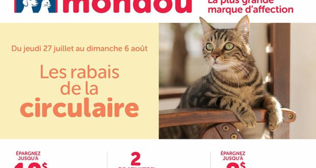 Circulaire Mondou du 27 juillet au 6 août 2023